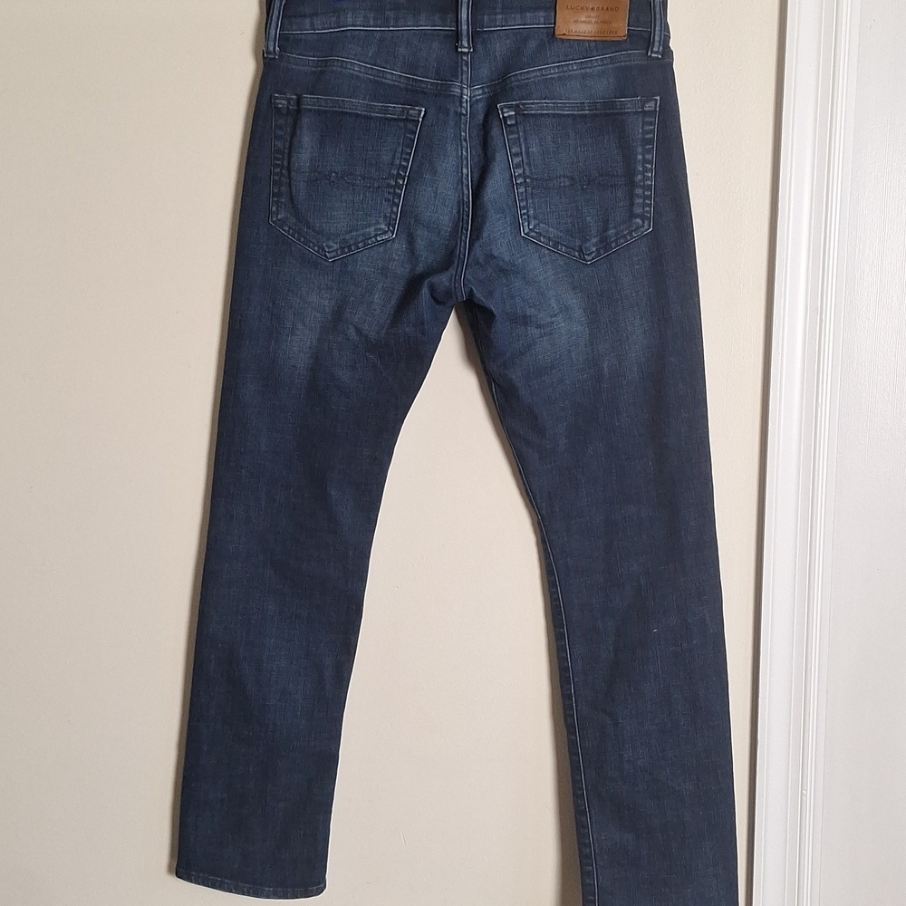 Lucky Brand 121 Slim Jeans Men's 31x30 Dark Wash Stretch Denim - Picture 3 of 9